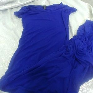 Long navy blue dress